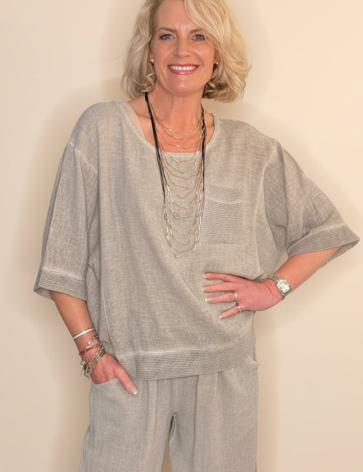 Sorrento Collection - Waffle Pocket Top