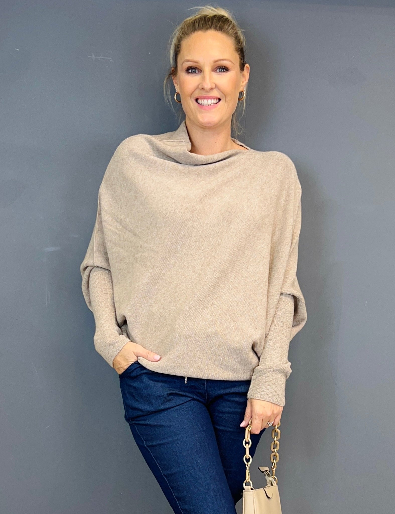 Asymmetric Slouch Italian Soft Knit