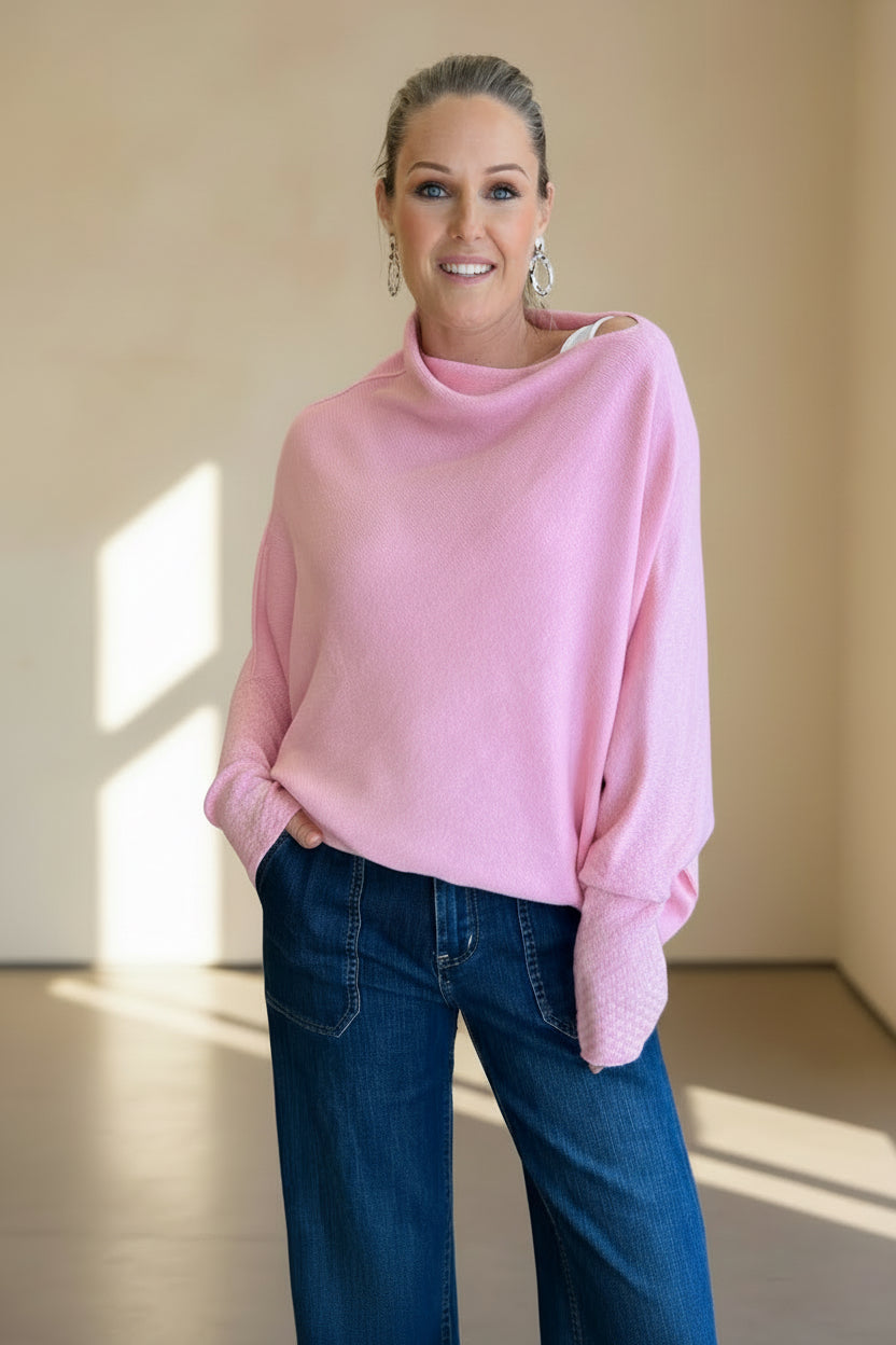 Asymmetric Slouch Italian Soft Knit