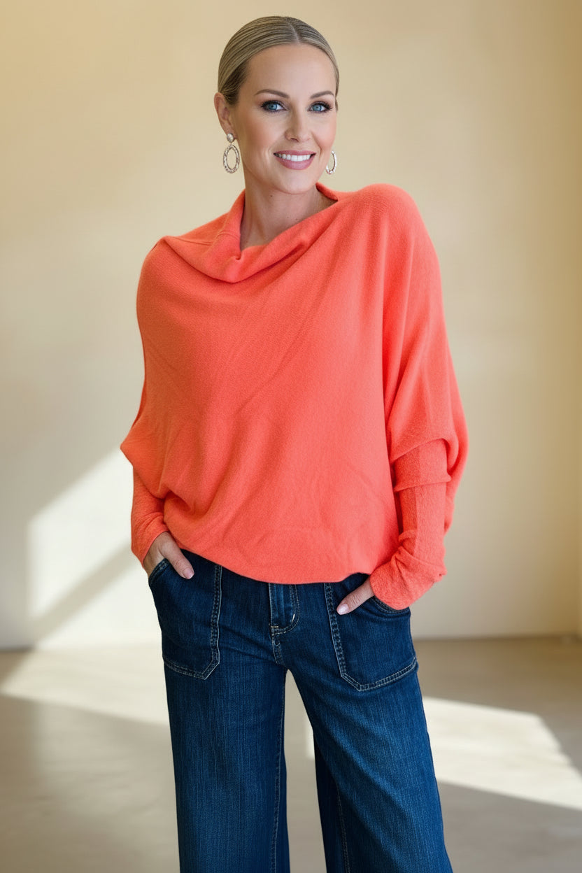 Asymmetric Slouch Italian Soft Knit