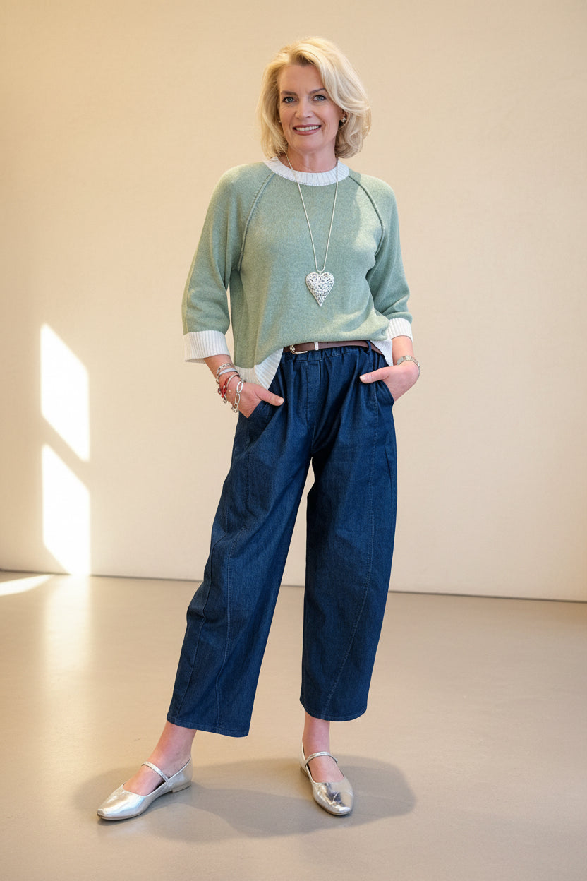 Cotton Contrast Knit