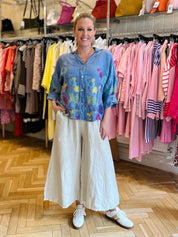 Claudia Painted Linen Shirt