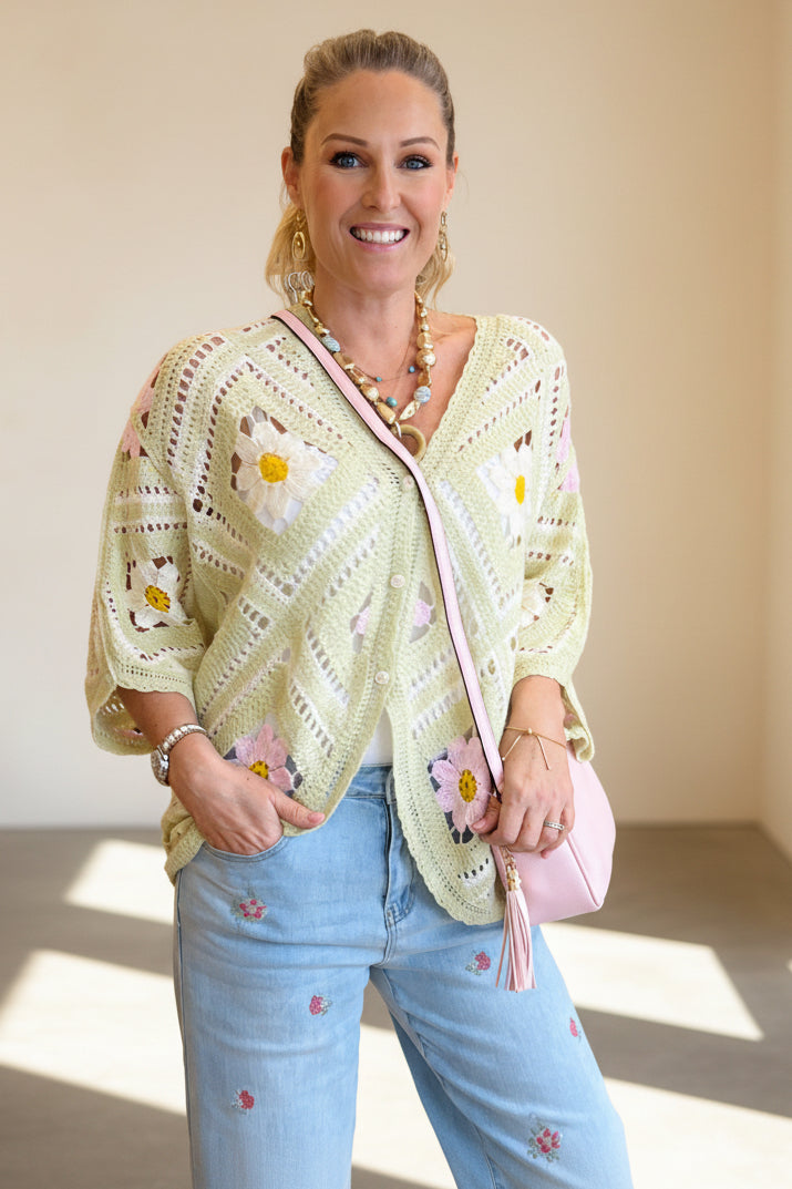 Daisy Chain Crochet Cardigan