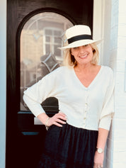 Baloon Sleeve Italian Knit Cardi