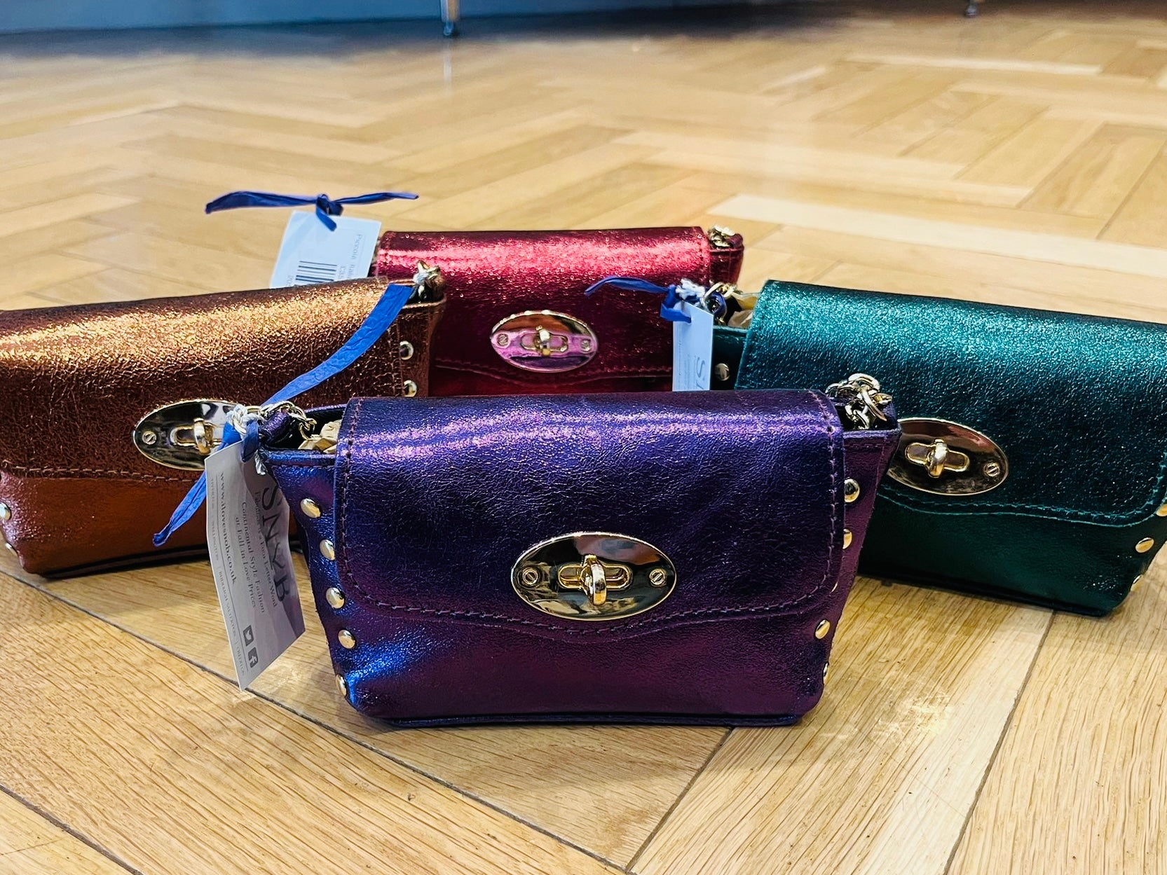 Piccola  Italian Bag - Metallic Leather