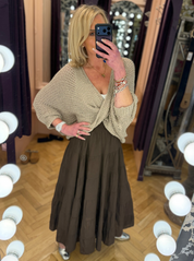 Tiered Cotton Maxi Skirt