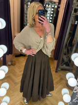 Tiered Cotton Maxi Skirt