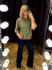 Iconic Stripe Sleeve Knit