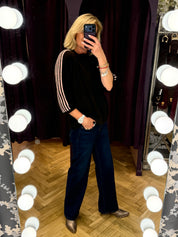 Iconic Stripe Sleeve Knit