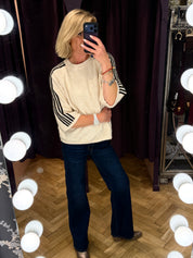 Iconic Stripe Sleeve Knit