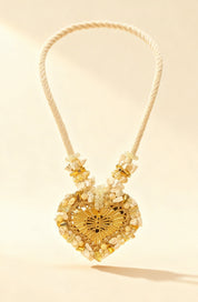 Jewel &  Shell Heart Necklace
