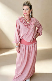 Valentine Gingham Frilly Front Shirt