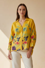 Claudia Painted Linen Shirt