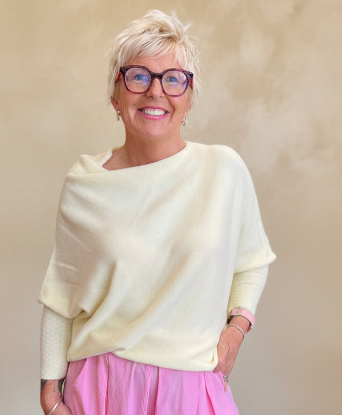 Asymmetric Slouch Italian Soft Knit