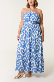 Aztec Bandeau Dress (Curve Range)