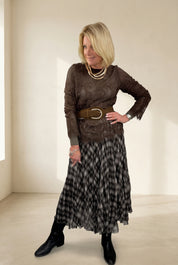 Lace Raw Edge Top