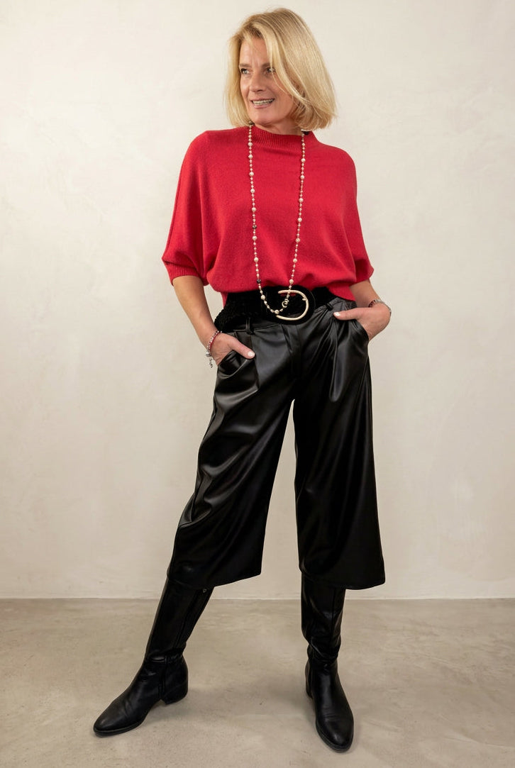 Faux Leather Cullottes