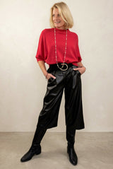 Faux Leather Cullottes