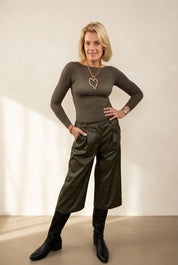 Faux Leather Cullottes