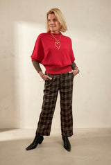 Tartan Straight Leg Trousers