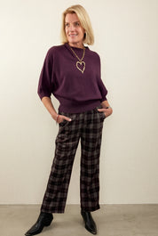 Tartan Straight Leg Trousers