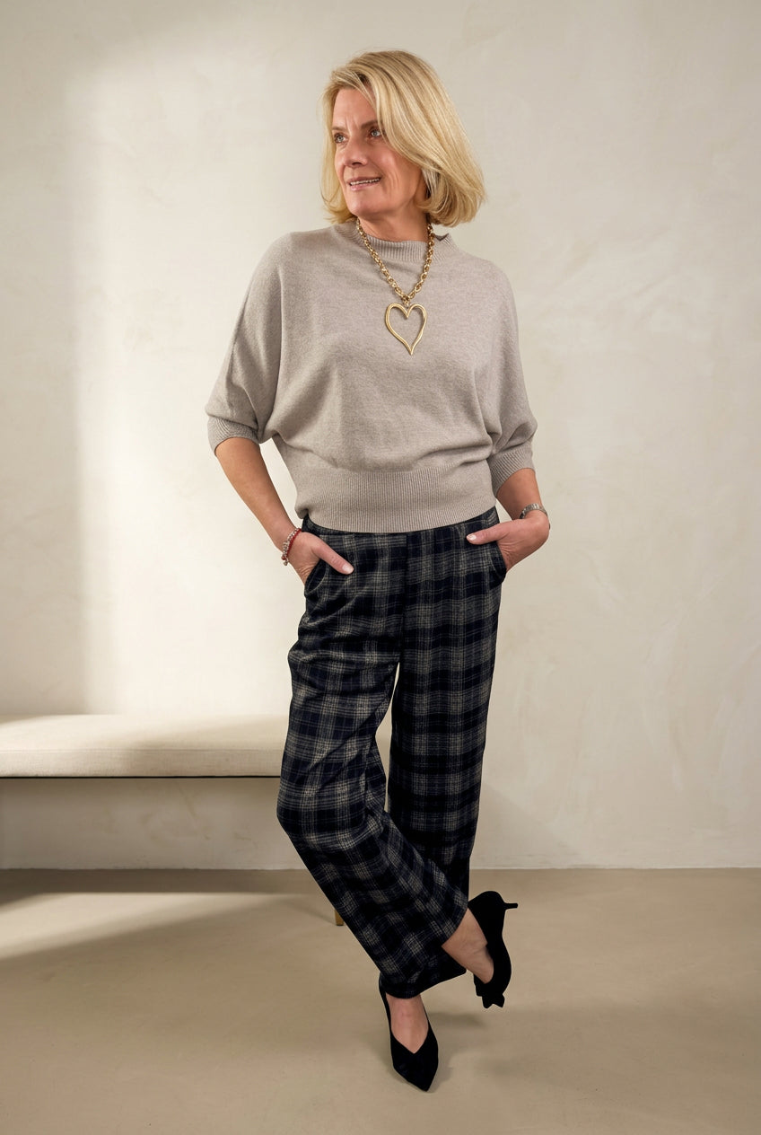 Tartan Straight Leg Trousers