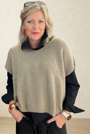 Sleeveless Boxy Knit