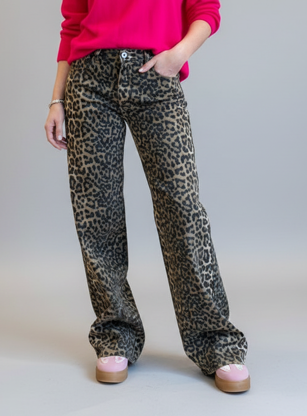 Leopard Print Jeans