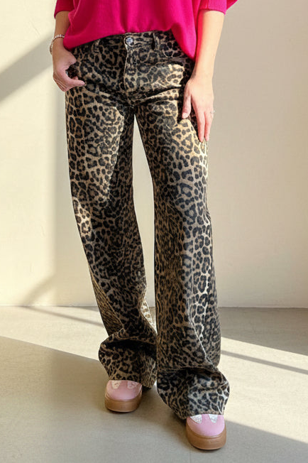 Leopard Print Jeans