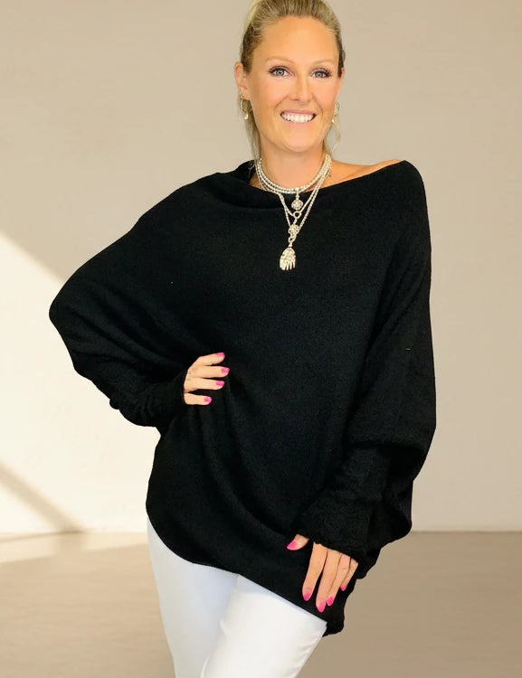 Asymmetric Slouch Italian Soft Knit