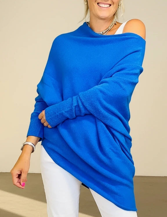 Asymmetric Slouch Italian Soft Knit