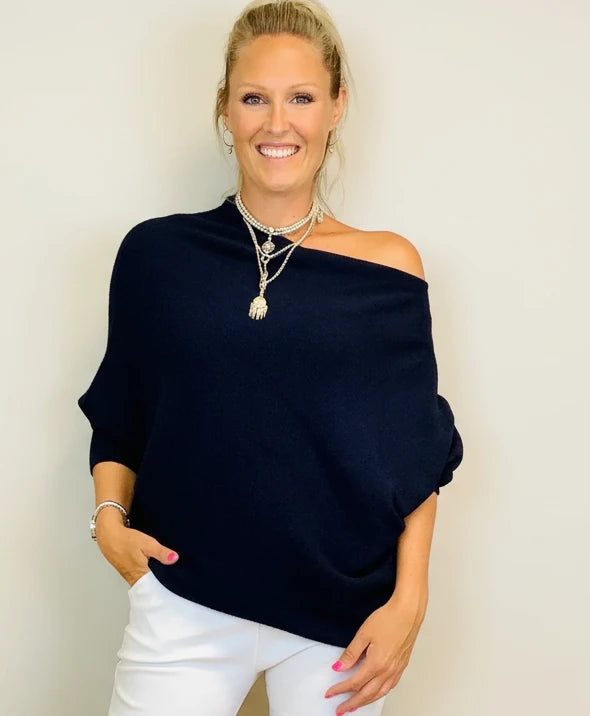 Asymmetric Slouch Italian Soft Knit